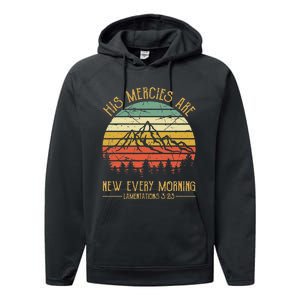 Christian Bible Verse His Mercies Are New Every Morning Performance Fleece Hoodie