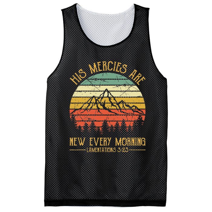 Christian Bible Verse His Mercies Are New Every Morning Mesh Reversible Basketball Jersey Tank