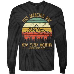 Christian Bible Verse His Mercies Are New Every Morning Tie-Dye Long Sleeve Shirt