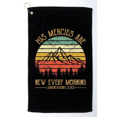 Christian Bible Verse His Mercies Are New Every Morning Platinum Collection Golf Towel