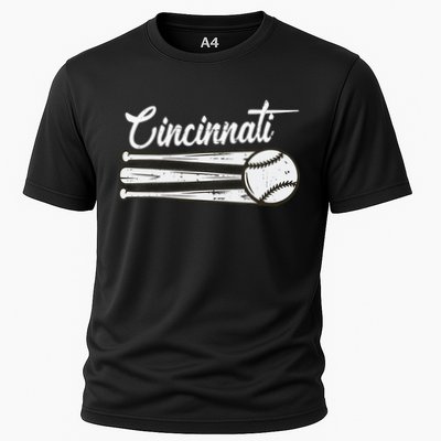 Cincinnati Baseball Vintage Distressed Met At Gameday Performance Shirt