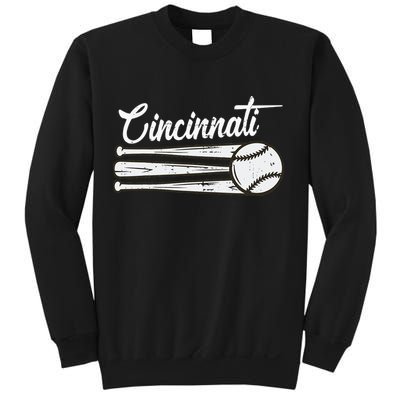 Cincinnati Baseball Vintage Distressed Met At Gameday Sweatshirt