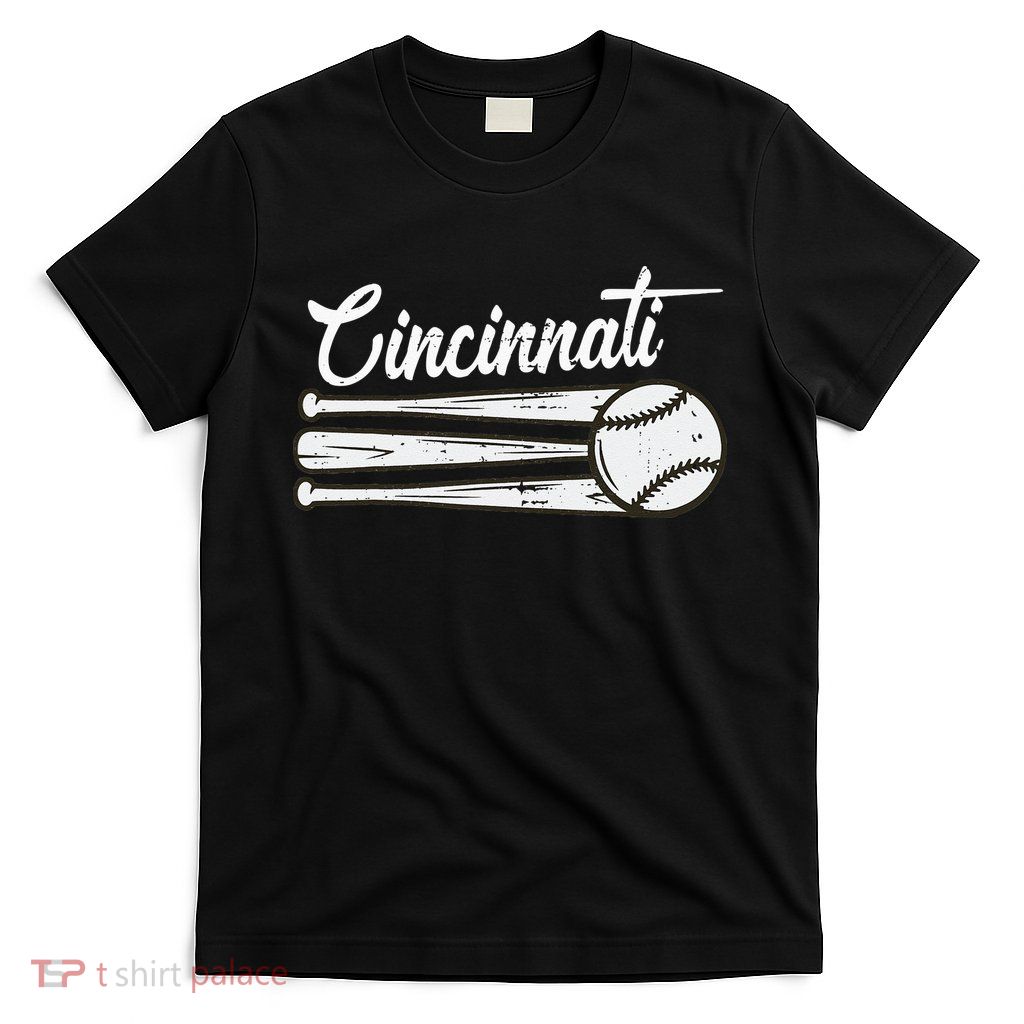Cincinnati Baseball Vintage Distressed Met At Gameday T-Shirt