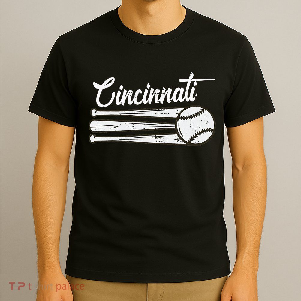 Cincinnati Baseball Vintage Distressed Met At Gameday T-Shirt