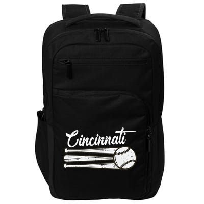 Cincinnati Baseball Vintage Distressed Met At Gameday Impact Tech Backpack