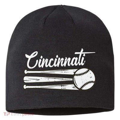 Cincinnati Baseball Vintage Distressed Met At Gameday Sustainable Beanie