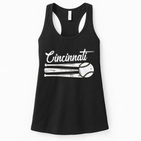 Cincinnati Baseball Vintage Distressed Met At Gameday Womens Tank Top
