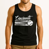 Cincinnati Baseball Vintage Distressed Met At Gameday Tank Top
