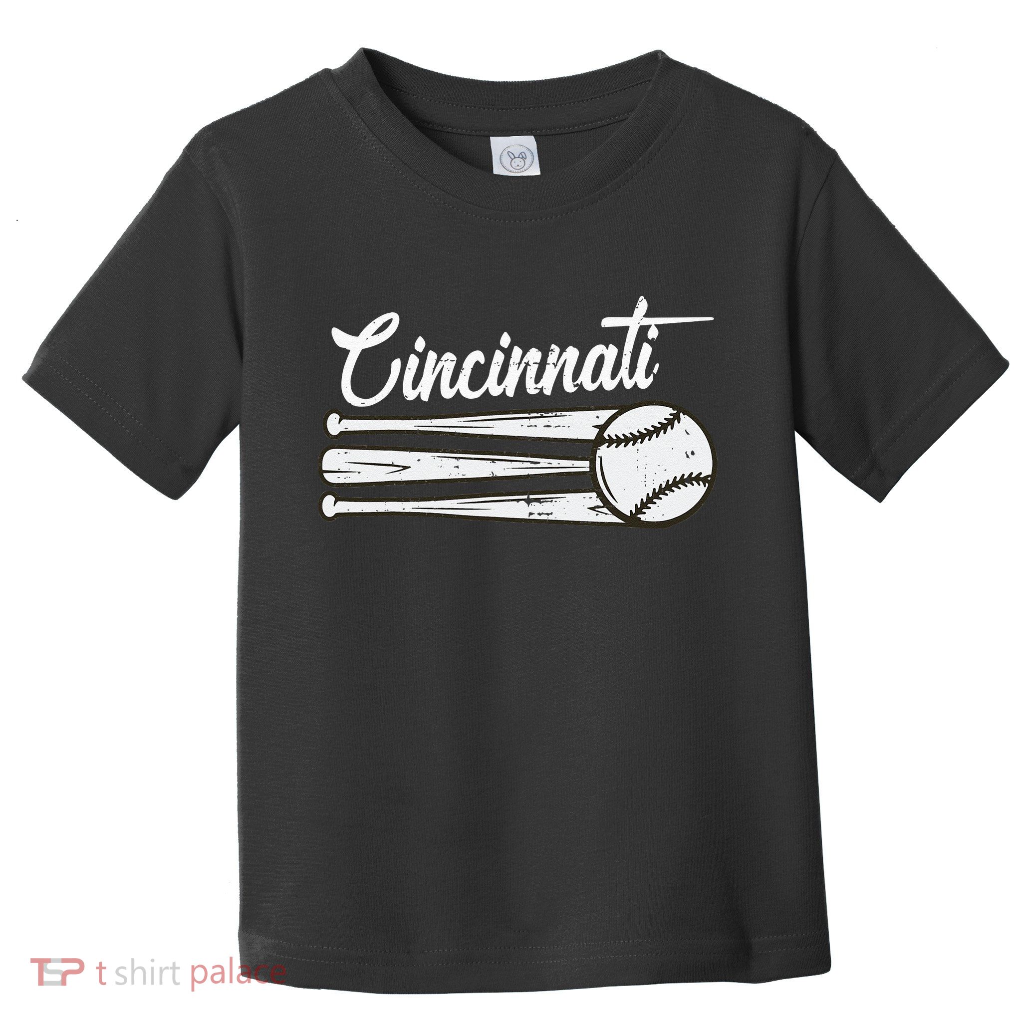Cincinnati Baseball Vintage Distressed Met At Gameday Toddler T-Shirt