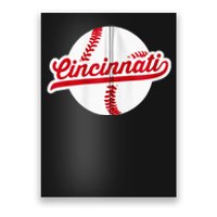 Cincinnati Baseball Vintage Ohio Pride Love City Red Zip Hoodie Poster