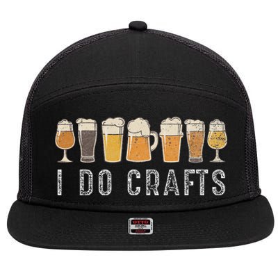 Craft Beer Vintage I Do Crafts Home Brew Art Cute 7 Panel Mesh Trucker Snapback Hat