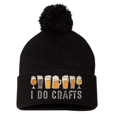 Craft Beer Vintage I Do Crafts Home Brew Art Cute Pom Pom 12in Knit Beanie