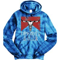 Cow & Beer Vintage Rodeo Bull Horn Western Country Tie Dye Hoodie