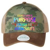 Christian Bible Verse Nurses Day Z18 Created With A Purpose Nurse Life Nursing C Legacy Tie Dye Trucker Hat