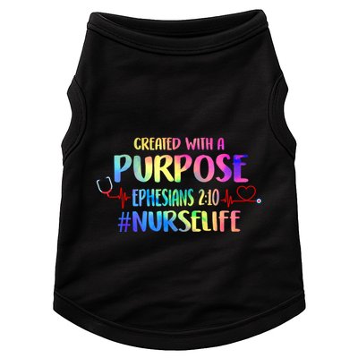 Christian Bible Verse Nurses Day Z18 Created With A Purpose Nurse Life Nursing C Doggie Tank