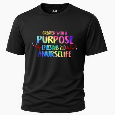 Christian Bible Verse Nurses Day Z18 Created With A Purpose Nurse Life Nursing C Performance Shirt