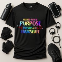 Christian Bible Verse Nurses Day Z18 Created With A Purpose Nurse Life Nursing C Cooling Performance Crew T-Shirt