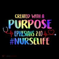 Christian Bible Verse Nurses Day Z18 Created With A Purpose Nurse Life Nursing C Button