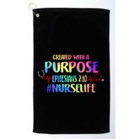 Christian Bible Verse Nurses Day Z18 Created With A Purpose Nurse Life Nursing C Golf Towel