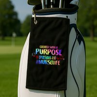 Christian Bible Verse Nurses Day Z18 Created With A Purpose Nurse Life Nursing C Golf Towel