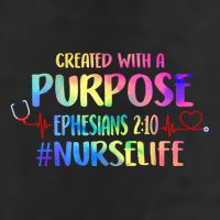 Christian Bible Verse Nurses Day Z18 Created With A Purpose Nurse Life Nursing C Golf Towel