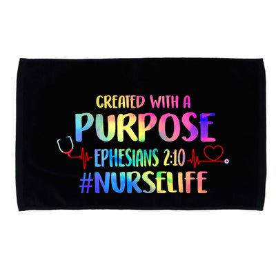 Christian Bible Verse Nurses Day Z18 Created With A Purpose Nurse Life Nursing C Microfiber Hand Towel