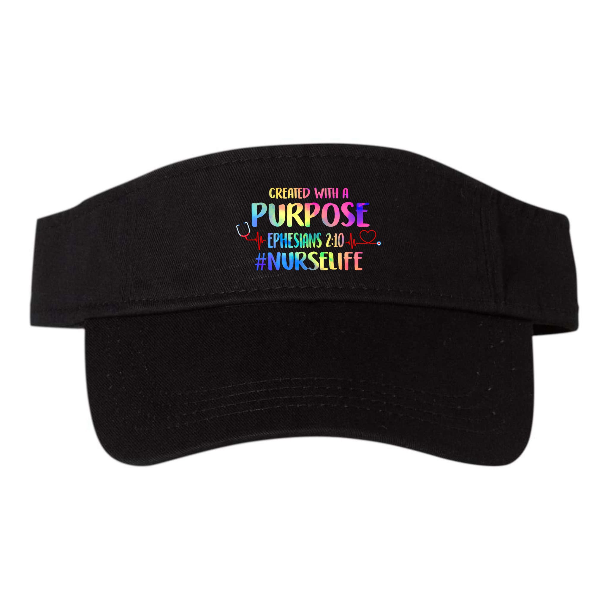 Christian Bible Verse Nurses Day Z18 Created With A Purpose Nurse Life Nursing C Visor