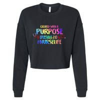 Christian Bible Verse Nurses Day Z18 Created With A Purpose Nurse Life Nursing C Cropped Pullover Crew