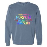 Christian Bible Verse Nurses Day Z18 Created With A Purpose Nurse Life Nursing C Garment-Dyed Sweatshirt