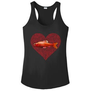 Cherry Barb Valentines Day Fish Love Fingerprint Gift Ladies PosiCharge Competitor Racerback Tank