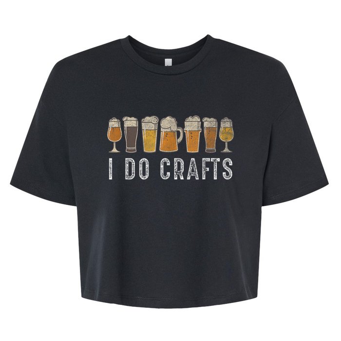 Craft Beer Vintage I Do Crafts Home Brew Art Bella+Canvas Jersey Crop Tee