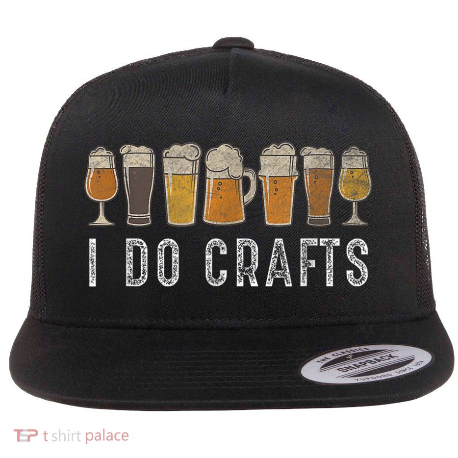 Craft Beer Vintage I Do Crafts Home Brew Art Flatbill Hat