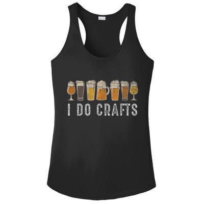 Craft Beer Vintage I Do Crafts Home Brew Art Ladies PosiCharge Competitor Racerback Tank