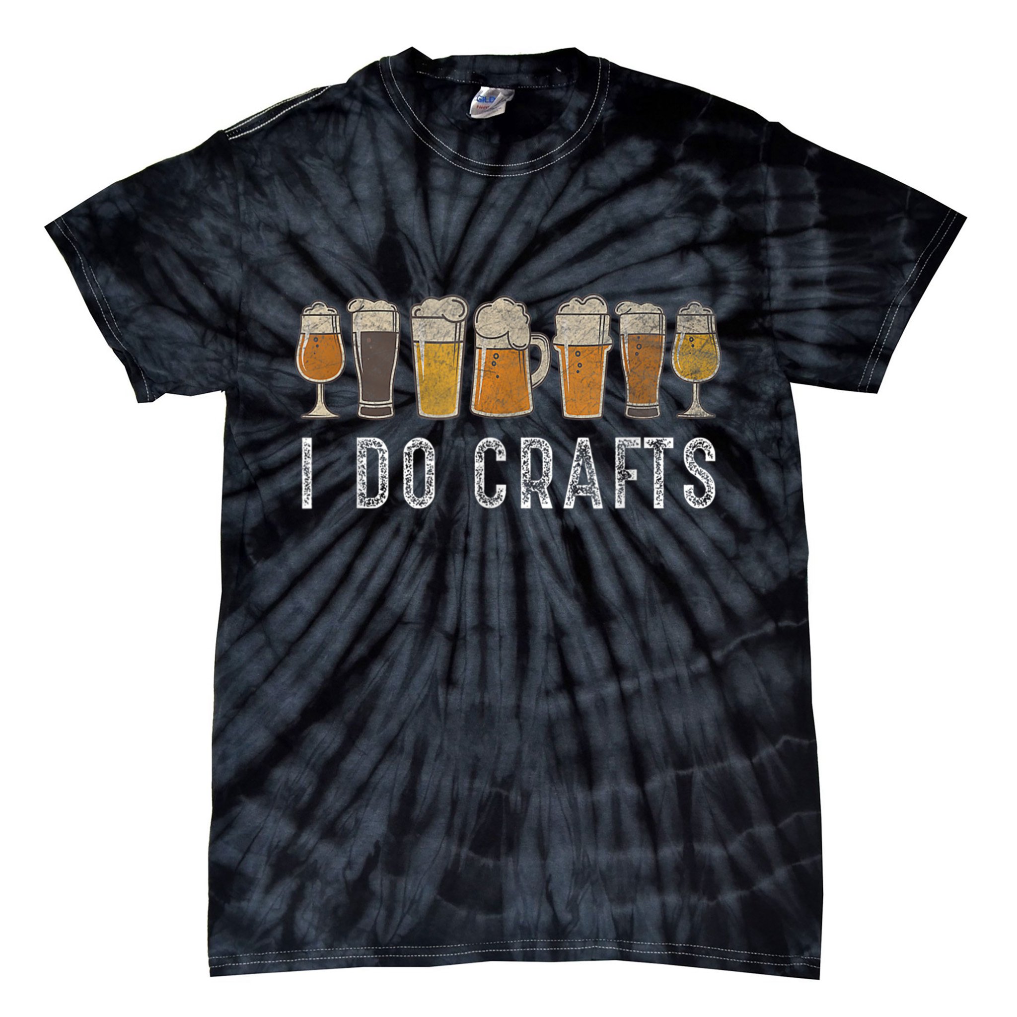 Craft Beer Vintage I Do Crafts Home Brew Art Tie-Dye T-Shirt
