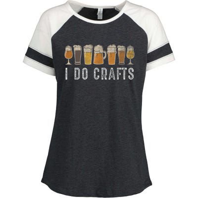 Craft Beer Vintage I Do Crafts Home Brew Art Enza Ladies Jersey Colorblock Tee