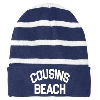 Cousins Beach Vacation Crew Striped Beanie with Solid Band