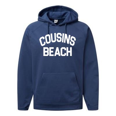 Cousins Beach Vacation Crew Performance Fleece Hoodie