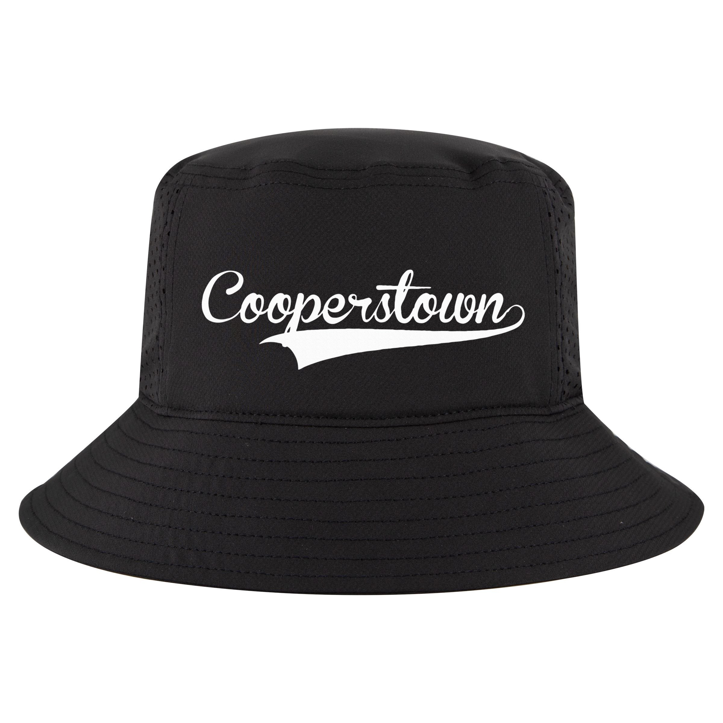 Cooperstown Baseball Vintage Retro Font Cool Comfort Performance Bucket Hat