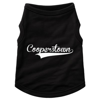 Cooperstown Baseball Vintage Retro Font Doggie Tank