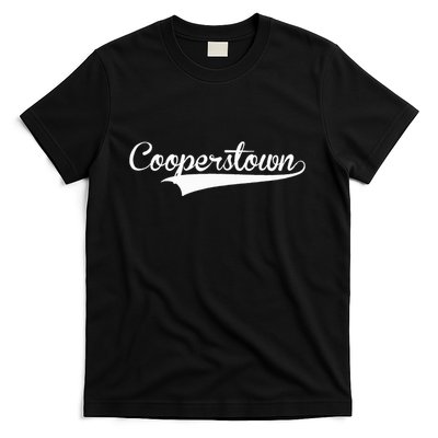 Cooperstown Baseball Vintage Retro Font T-Shirt