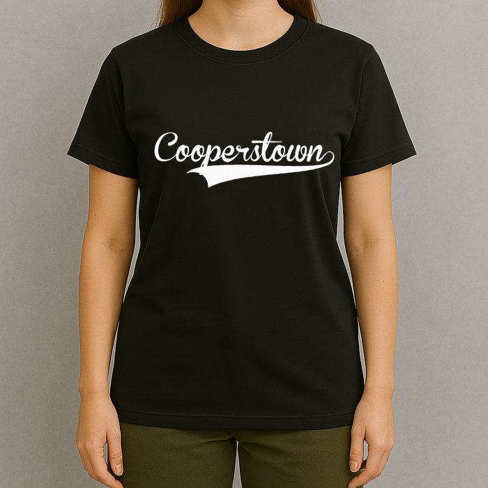 Cooperstown Baseball Vintage Retro Font T-Shirt
