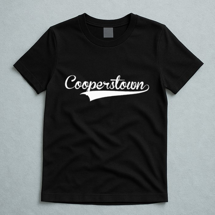 Cooperstown Baseball Vintage Retro Font T-Shirt