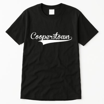Cooperstown Baseball Vintage Retro Font Tall T-Shirt