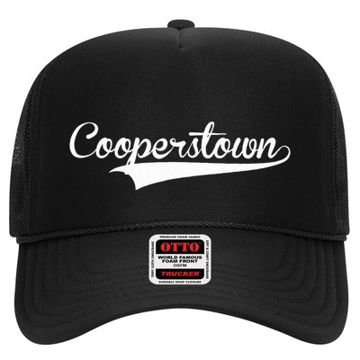Cooperstown Baseball Vintage Retro Font Hat