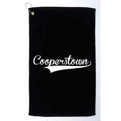 Cooperstown Baseball Vintage Retro Font Golf Towel