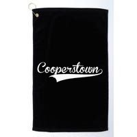 Cooperstown Baseball Vintage Retro Font Golf Towel