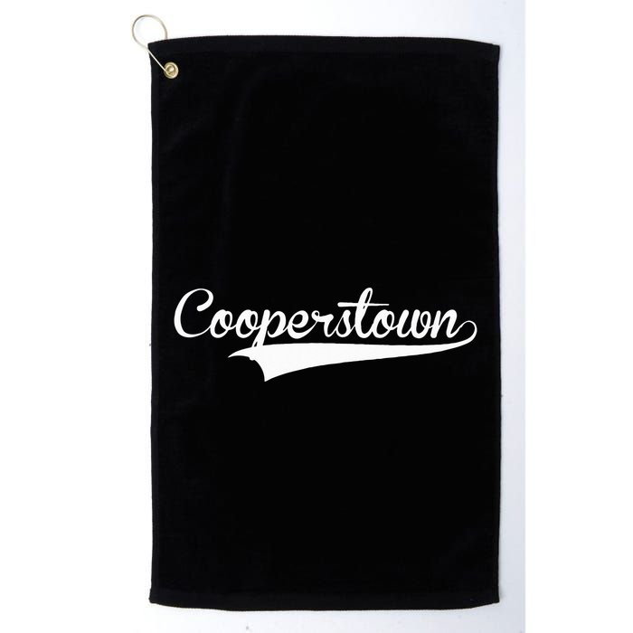 Cooperstown Baseball Vintage Retro Font Golf Towel