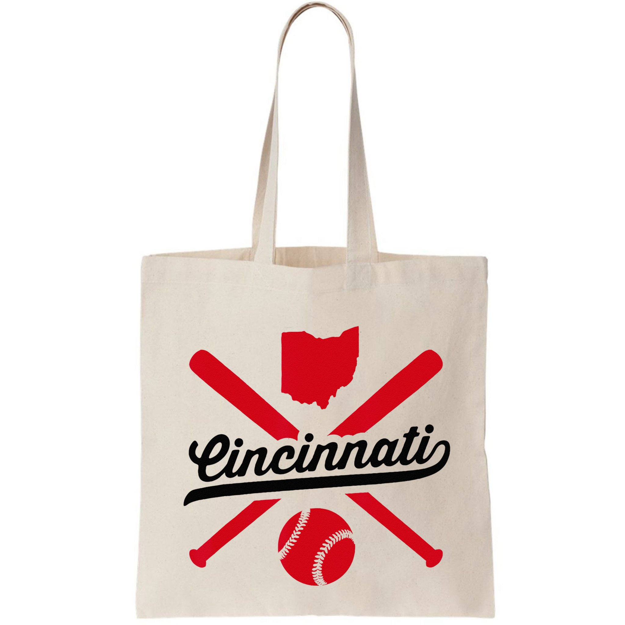 Cincinnati Baseball Vintage Ohio Pride Red Love City Bag