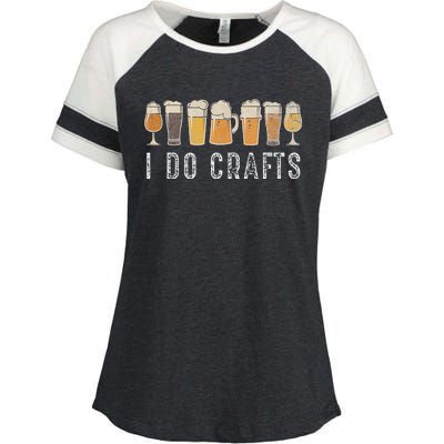 Craft Beer Vintage I Do Crafts Home Brew Art Enza Ladies Jersey Colorblock Tee