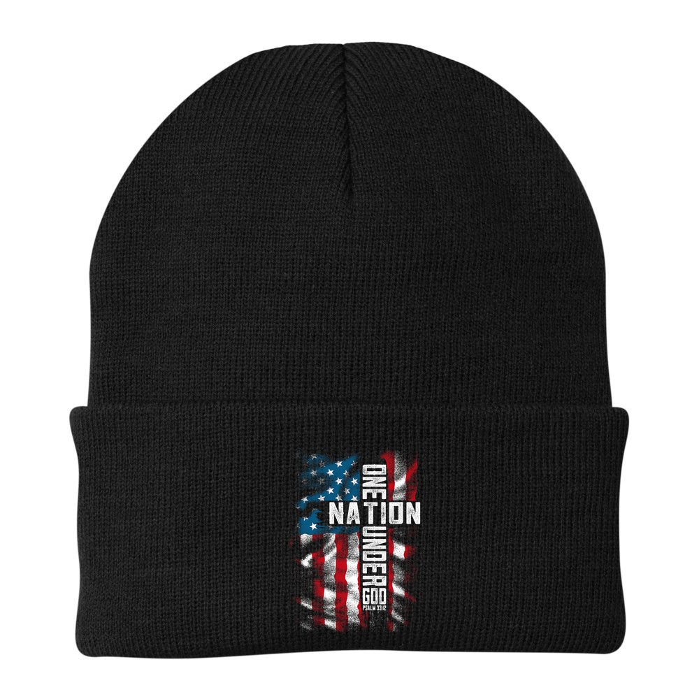 Christian Bible Verse Faith Patriotic 4th Of July Beanie